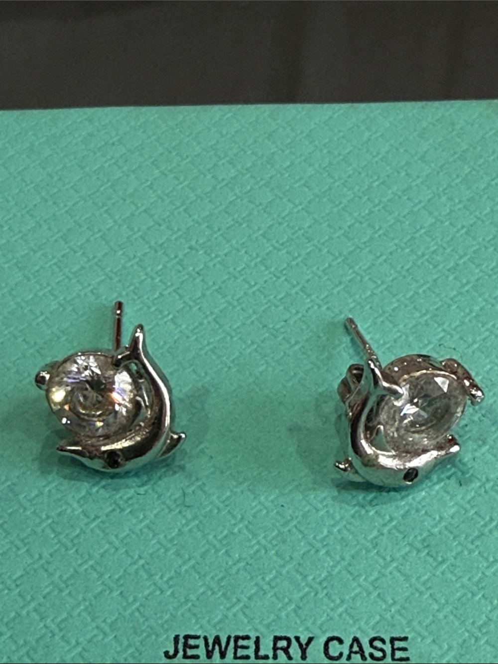 Women Jewelry Round Cut Cubic Zircon Fashion Stud fish earrings